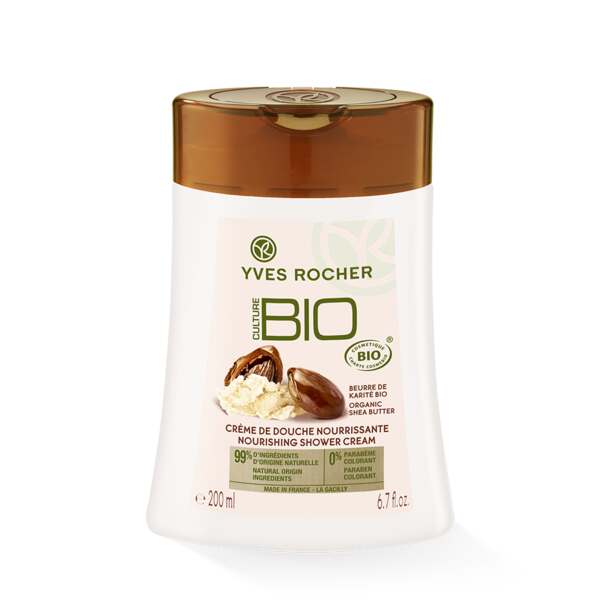 Aufbauende Duschcreme mit Bio-Karitébutter