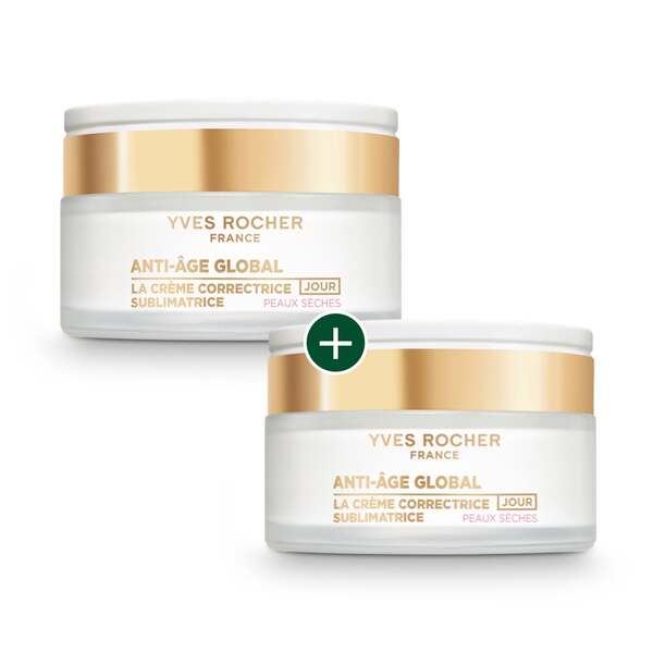 Yves Rocher - 1 + 1 Tagescreme Anti Âge Global - trockene Haut 50ml