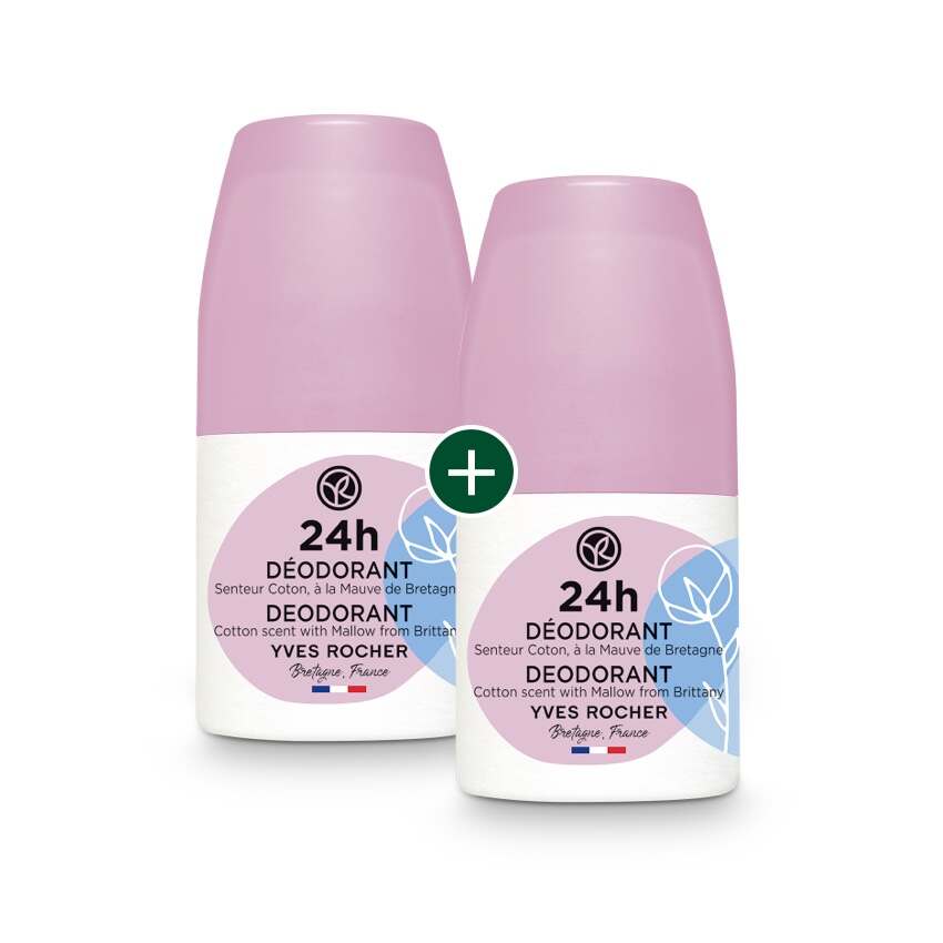1+1 24h Deodorant Baumwollduft mit Malve aus der Bretagne