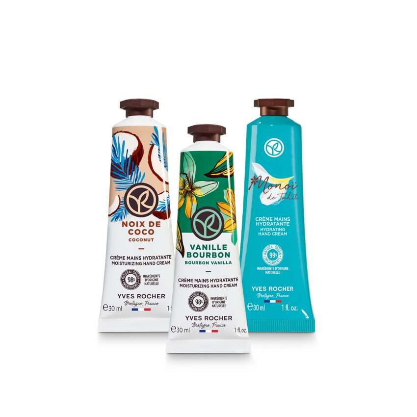 Trio Handcremes – Kokos, Vanille, Monoi