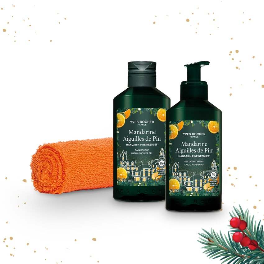 Set Mandarine Kiefernnadeln